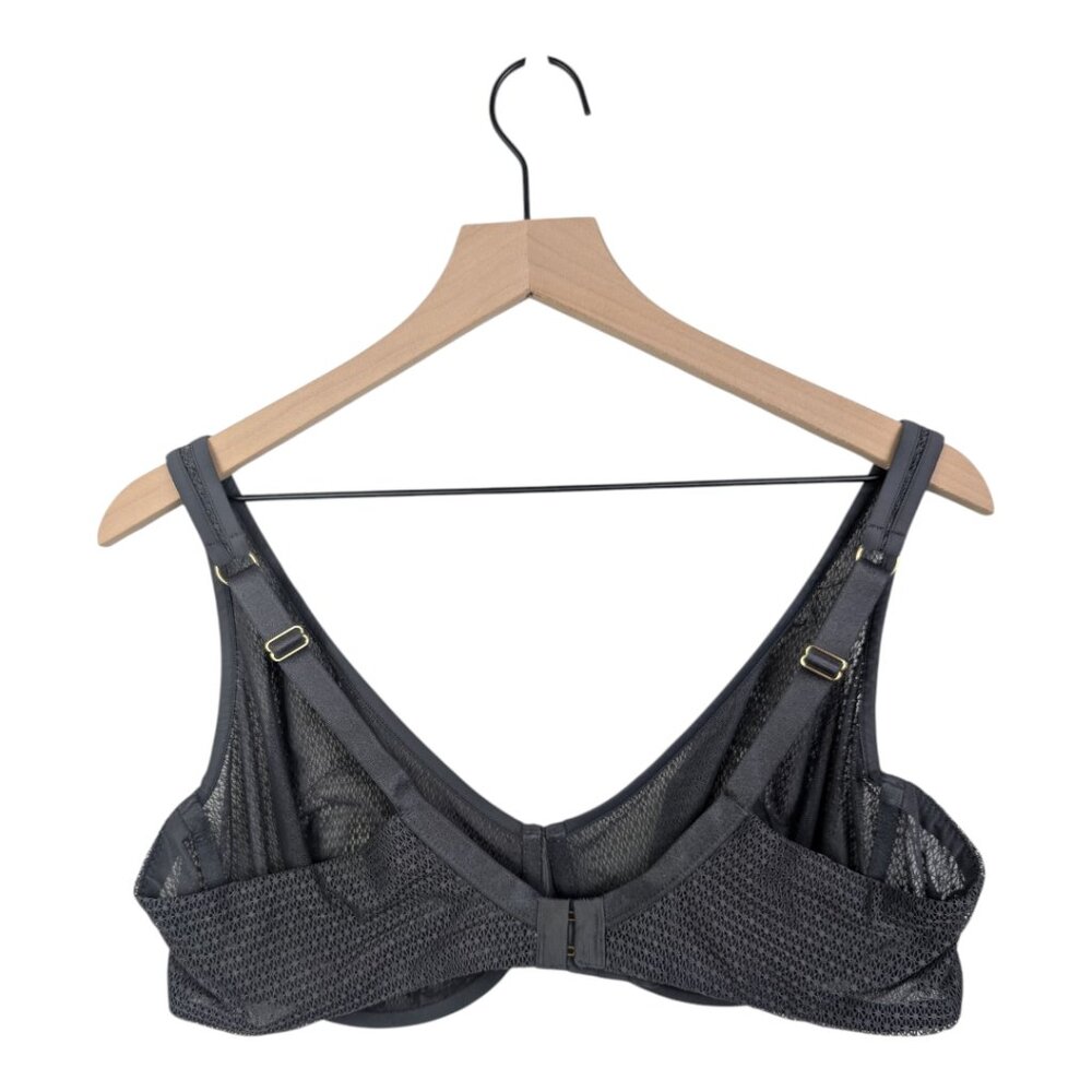 ThirdLove | Unlined Modern Mesh Scoop Bra | 42C | Dark Grey - Picture 5 of 9